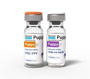 Biocan Novel Puppy, lyofilizát a rozpouštědlo pro přípravu injekční suspenze s rozpouštědlem pro psy
