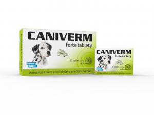 Caniverm tablety - antiparazitikum proti oblým a plochým červům